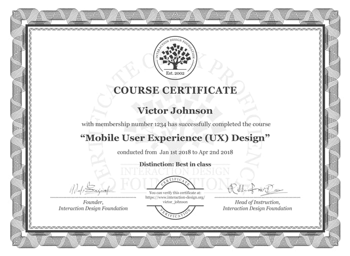 Course Certificate